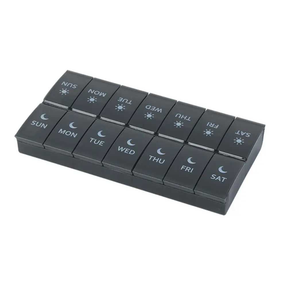 7-Day Pill Organizer Box – AM/PM Weekly Medicine Storage for Elderly