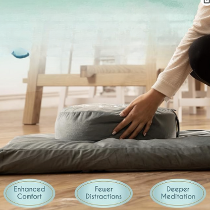Meditation Cushion & Mat Set – Gentle Support for Seniors’ Comfort