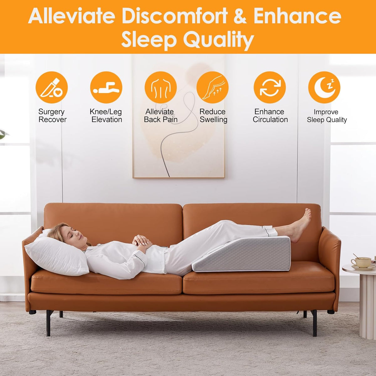memory foam leg pillow, 