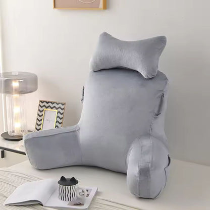 Bed Rest Reading Pillow with Neck Roll & Arm Support – For Seniors