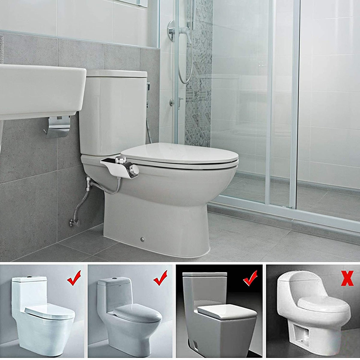 bidet attachment with temperature control