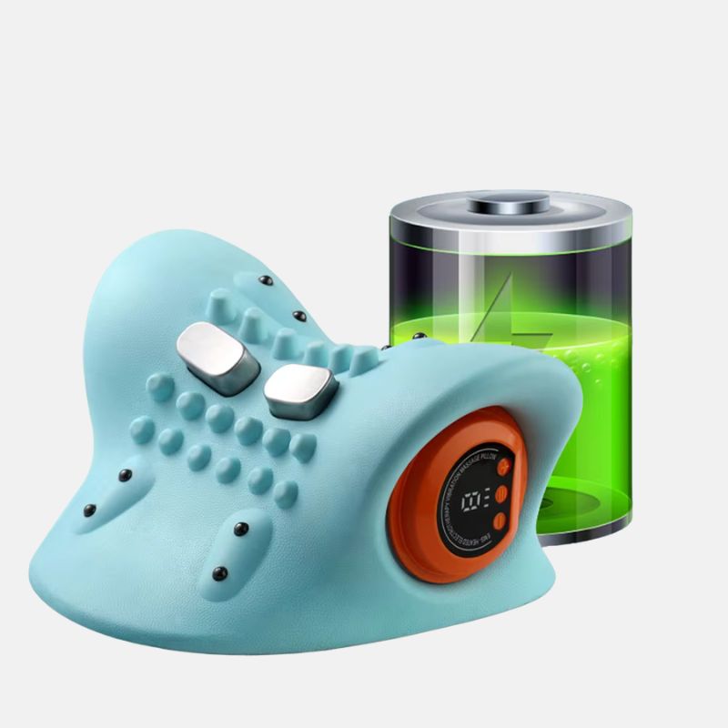 Heated neck stretcher