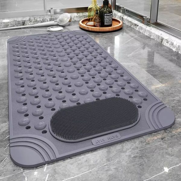 Eco-friendly anti slip bath mat for seniors with drain design