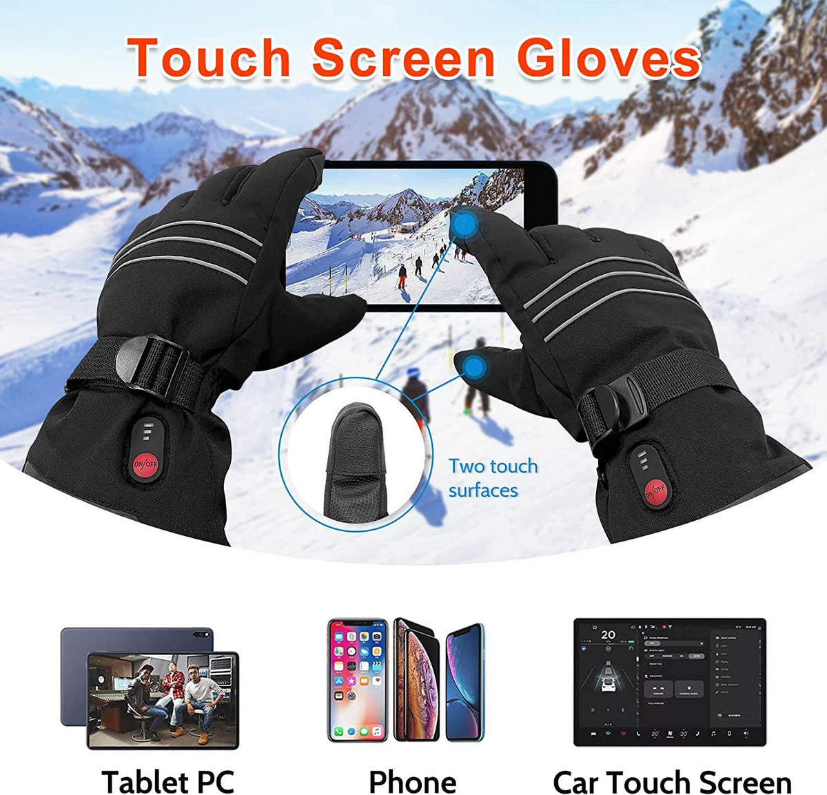 Waterproof winter gloves