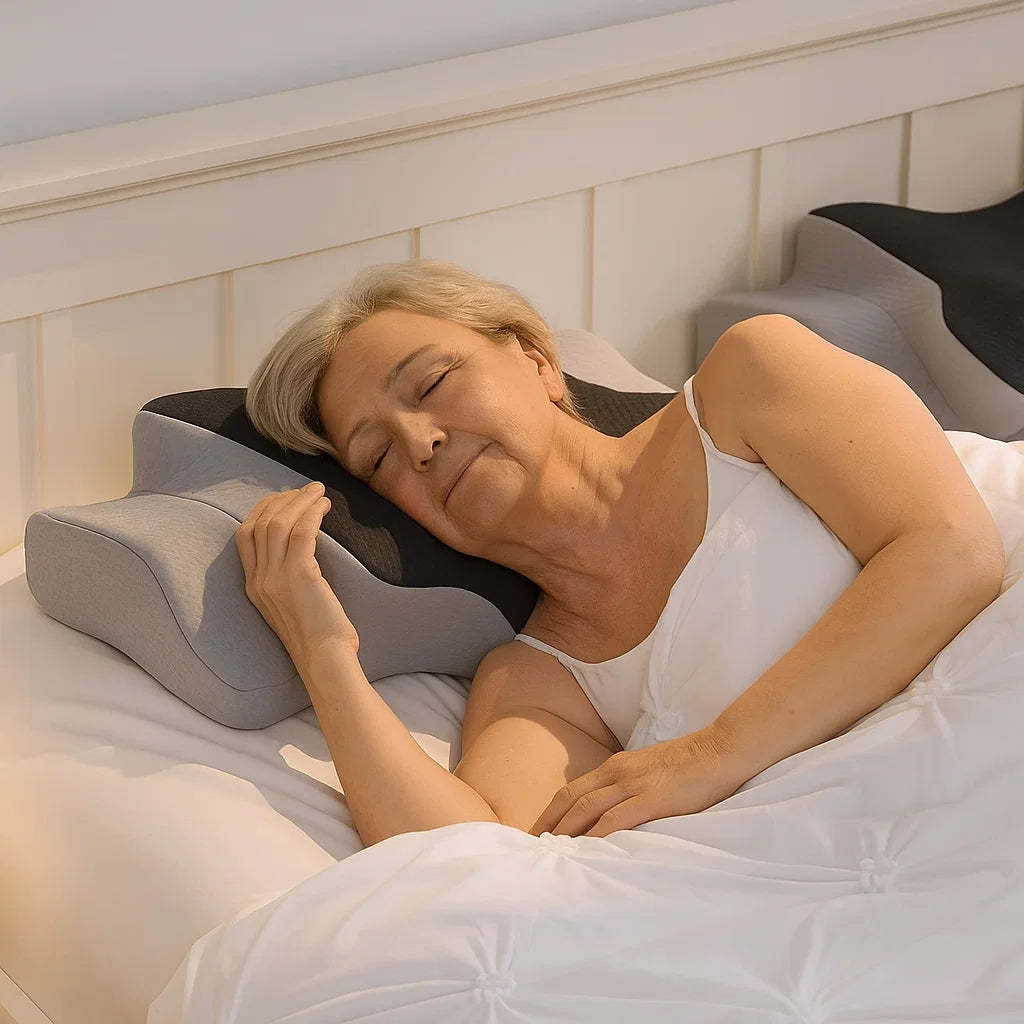 Ergonomic Cervical Memory Foam Pillow – Neck & Shoulder Comfort for Seniors