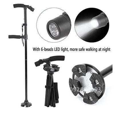 Portable lightweight walking cane
