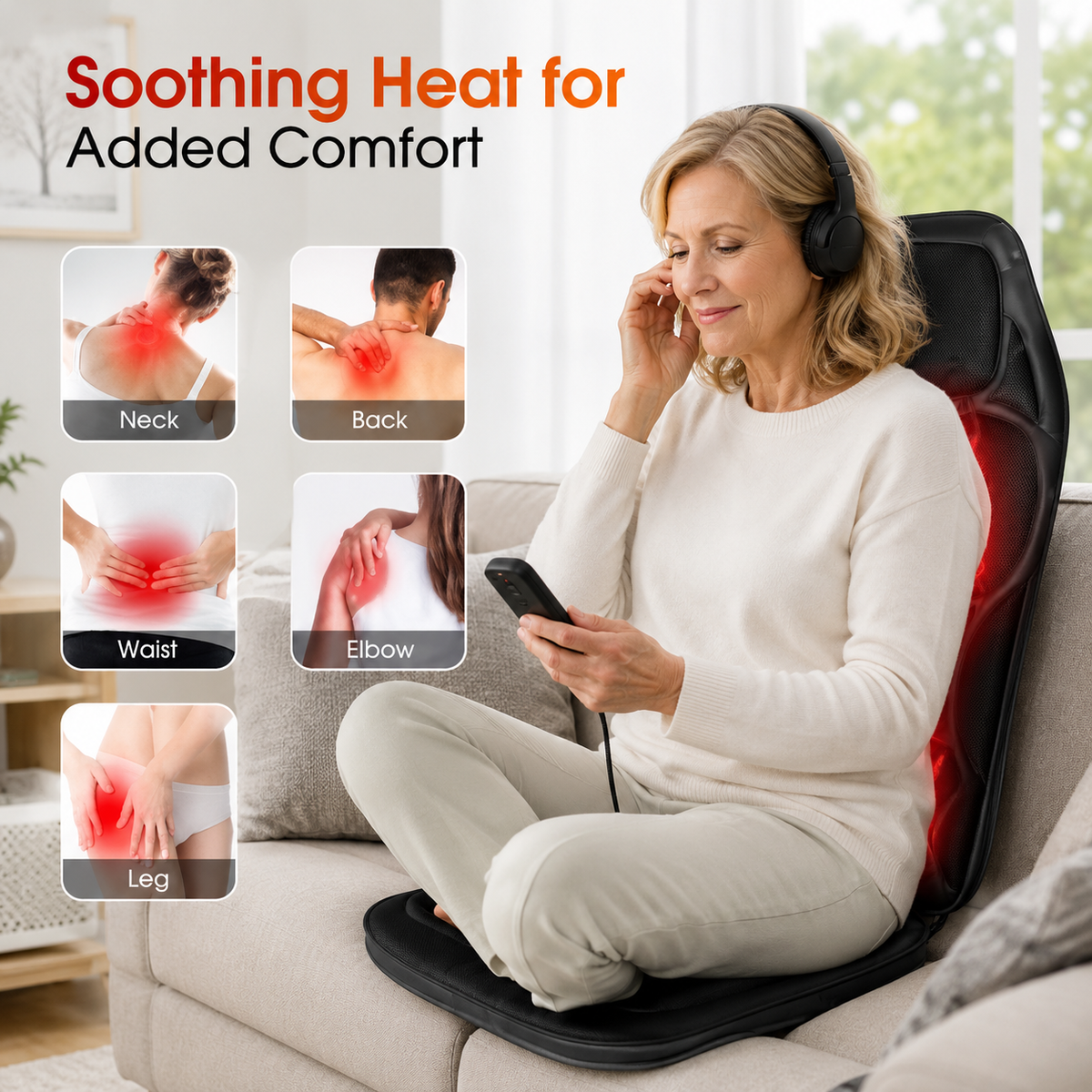 massage seat cushion with heat