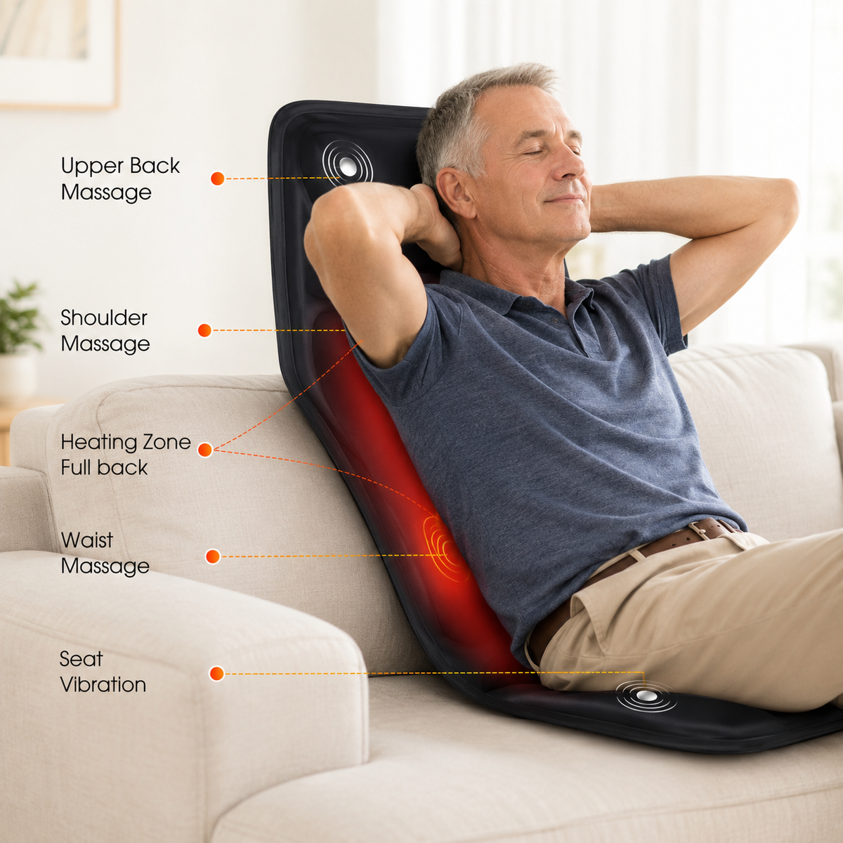 electric back massager cushion