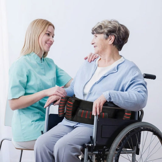 Gait Belt for Seniors with Quick-Release Buckle and Padded Handles