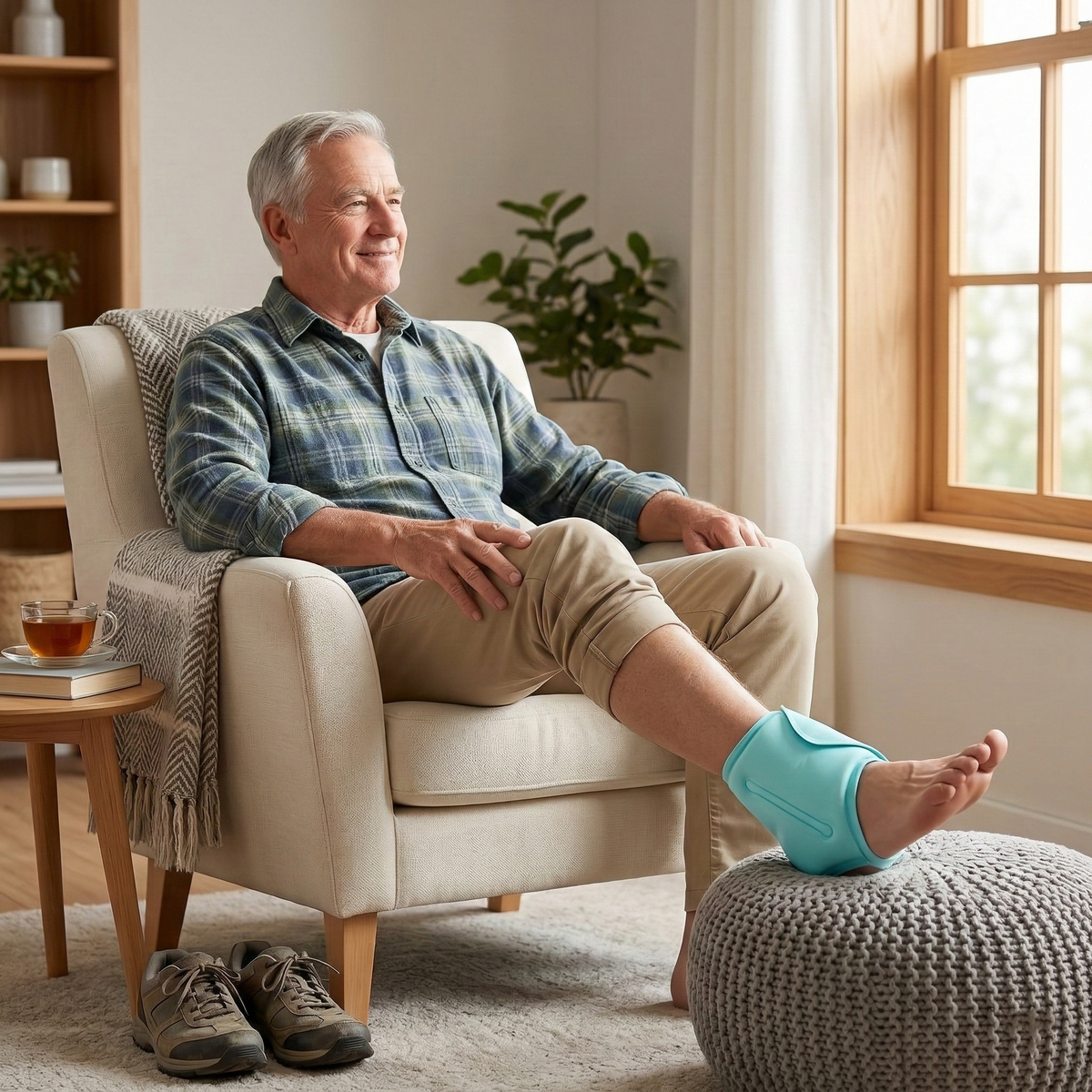2 Pieces Reusable Ankle Ice Packs – Hot & Cold Gel Therapy for Seniors