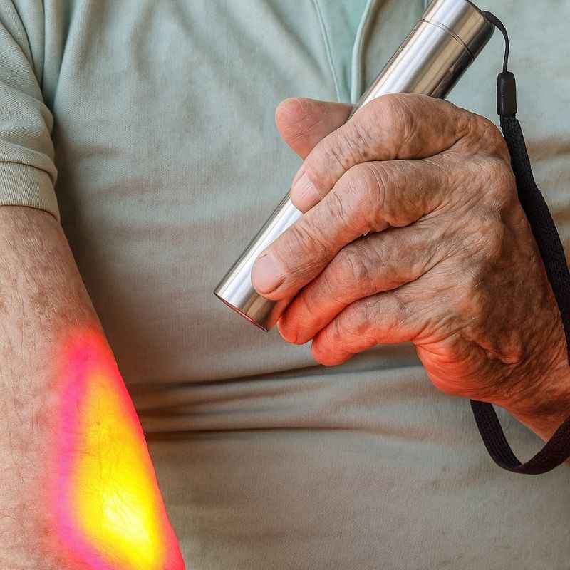 Portable red light device

