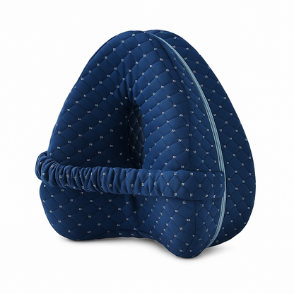 Navy Blue bed wedge leg support pillow for back and hip alignment