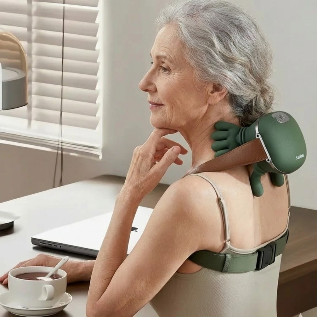 Cordless Heated Neck & Shoulder Massager – Gentle Relief