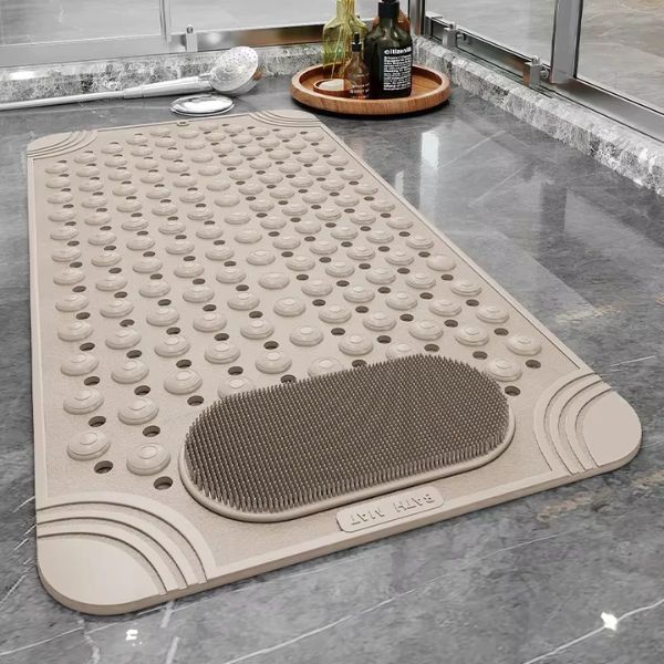 Non slip shower mat for tiled floor bathrooms and elderly use