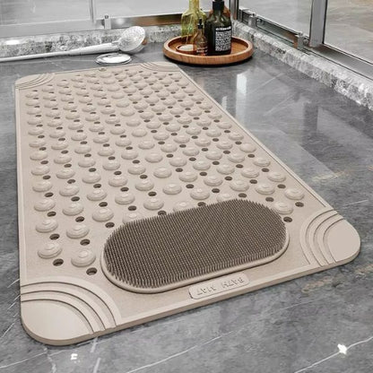 Non slip shower mat for tiled floor bathrooms and elderly use