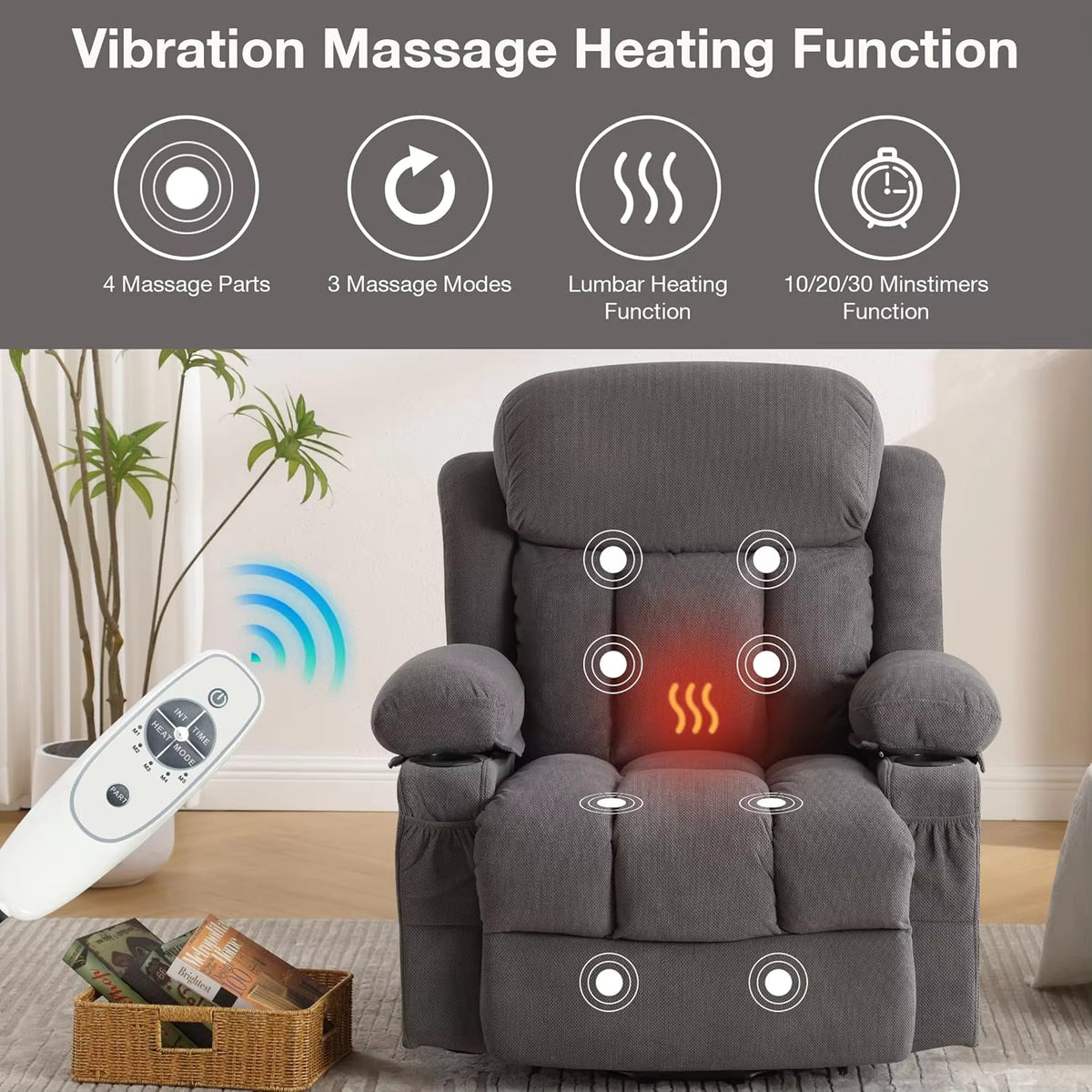 Extra Wide Power Lift Recliner Chair