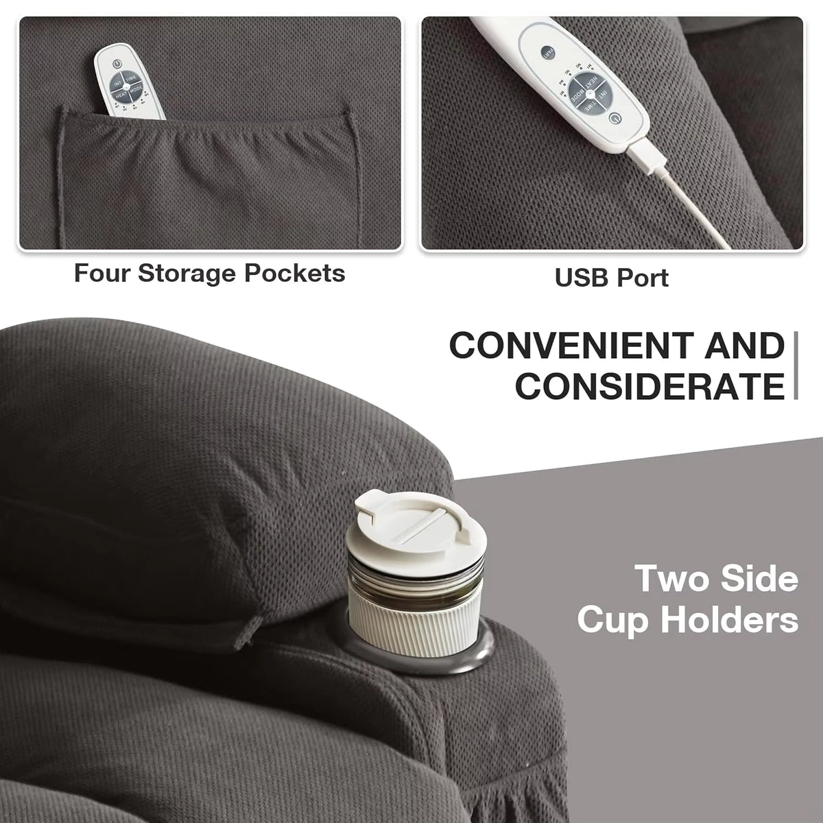 Power Lift Chair with Massage and Lumbar Heat