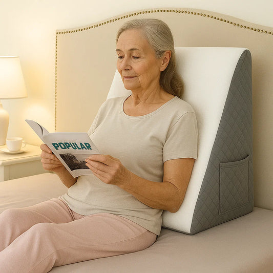 Wedge Pillow for Sleeping – Soft Memory Foam Triangle for Seniors