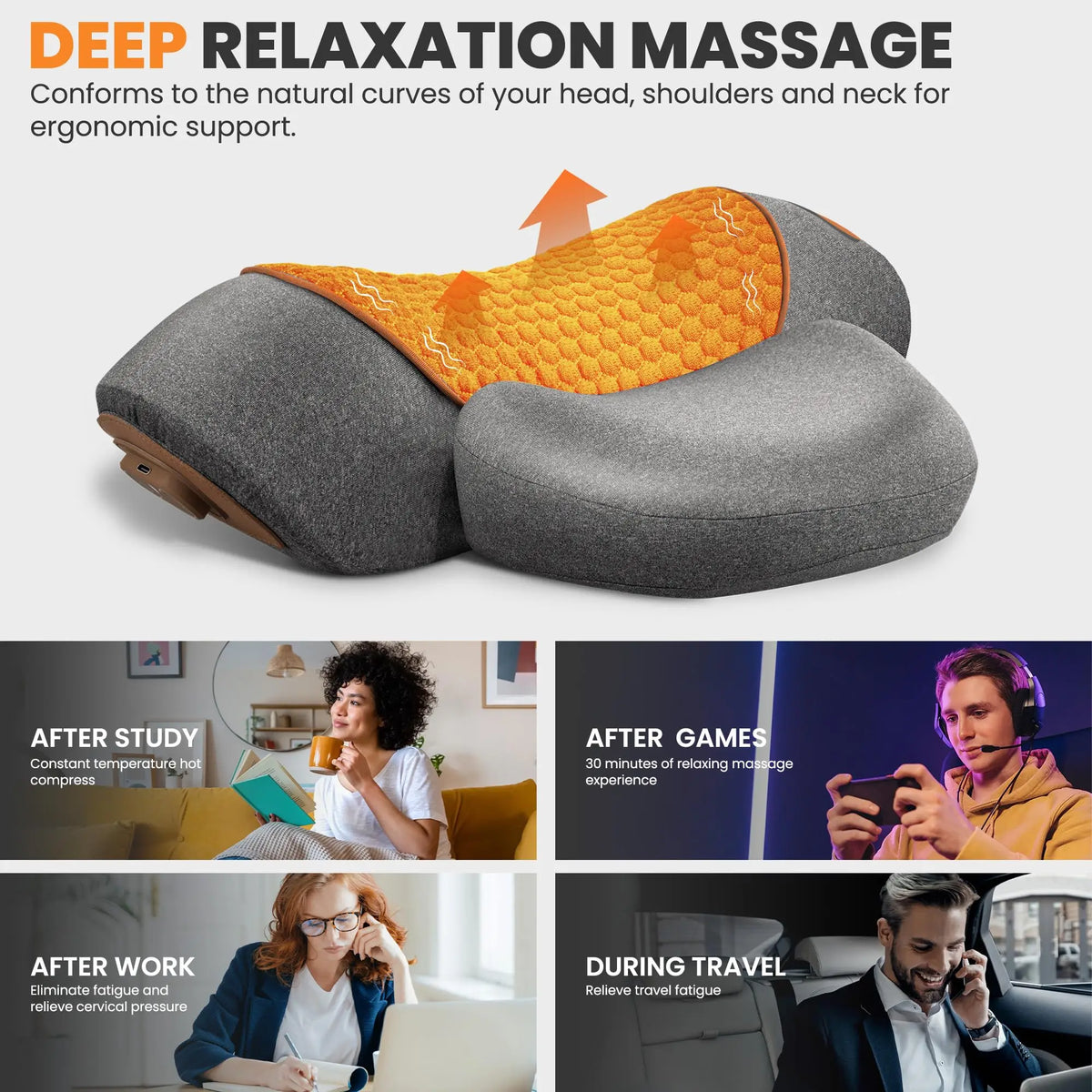 

Vibration massage pillow for seniors’ neck and shoulder comfort