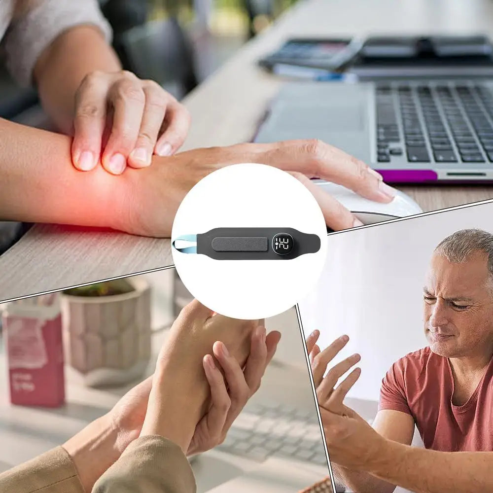 Heated wrist wrap massager