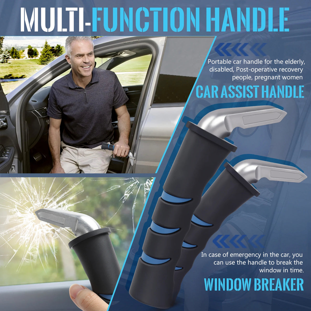 

Ergonomic Car Door Handle for Safe Entry and Exit