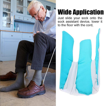 Sock helper aid tool for putting on socks without help