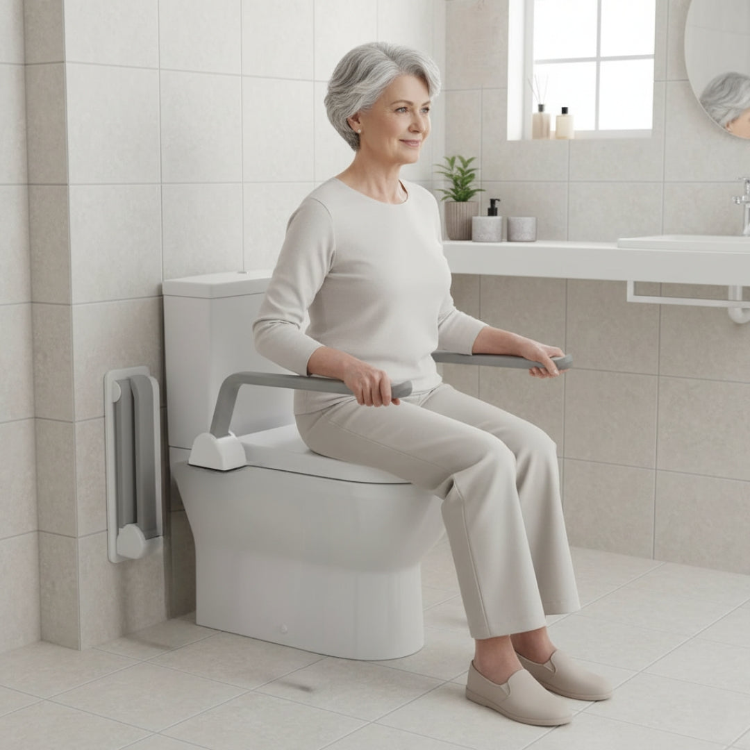 Toilet Safety Frame for Seniors – Foldable Aluminum Alloy Hand Rail