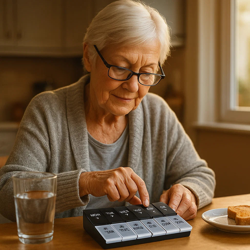 7-Day Pill Organizer Box – AM/PM Weekly Medicine Storage for Elderly
