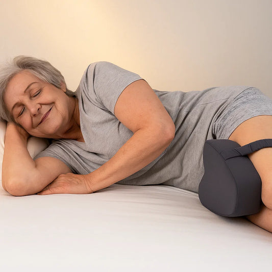 2-in-1 Leg Positioning Pillow with Strap – Comfortable Support for Seniors