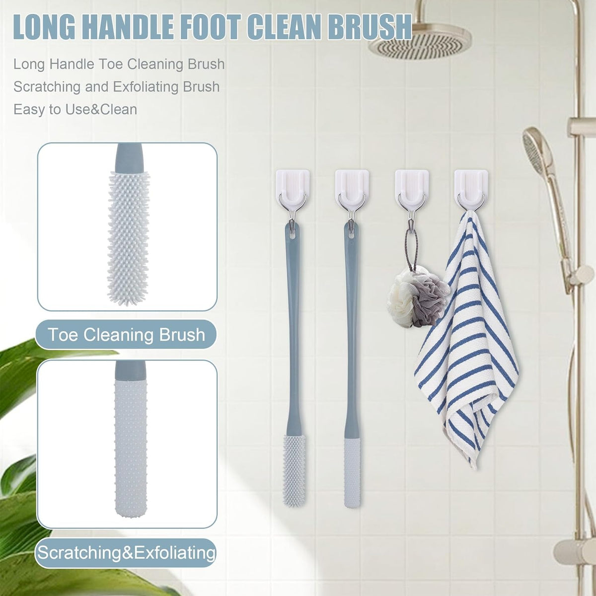 ergonomic foot cleaning tool